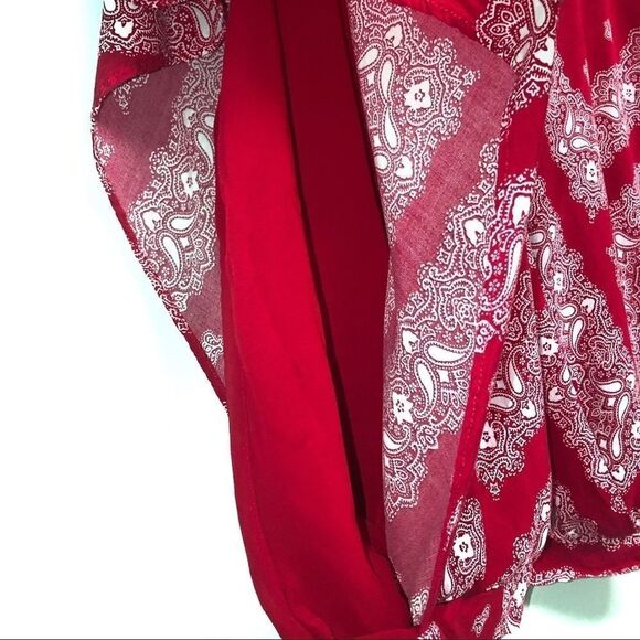 SOHO classic paisley red wrap top bandana - Picture 3 of 5
